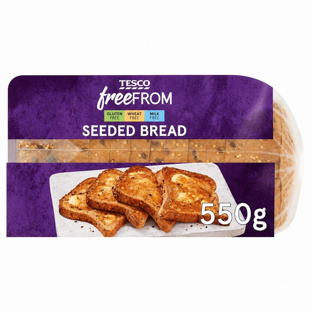 Tesco Free From Sliced Seeded Bread 550g