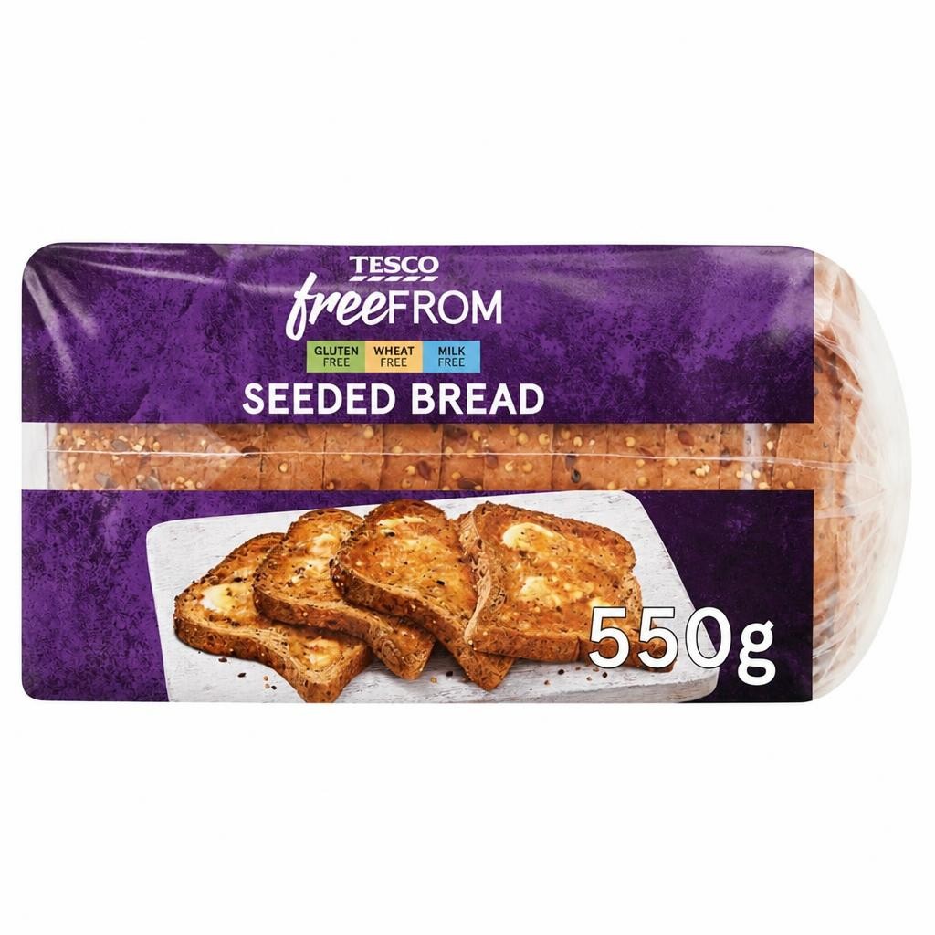 Tesco Free From Sliced Seeded Bread 550g