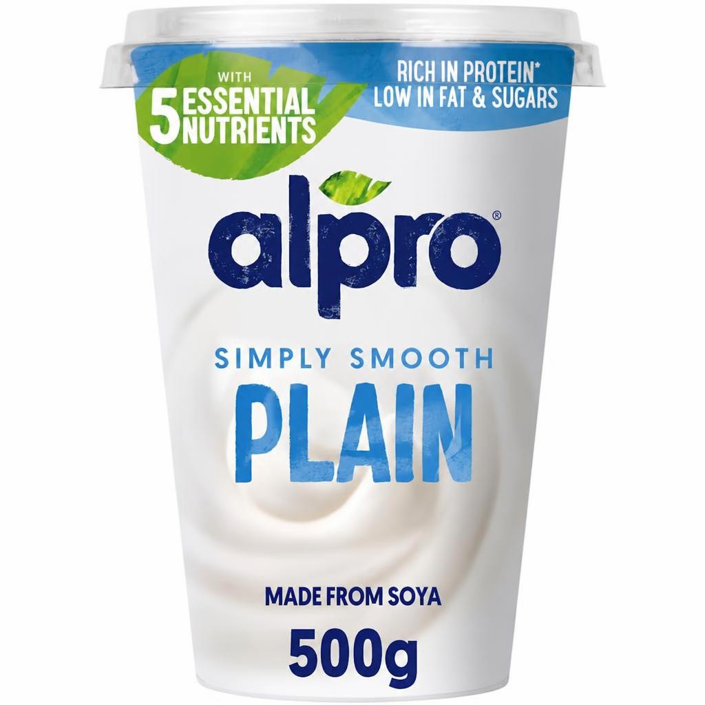 Alpro Plain Natural Dairy Free Soya Yoghurt Alternative 500g