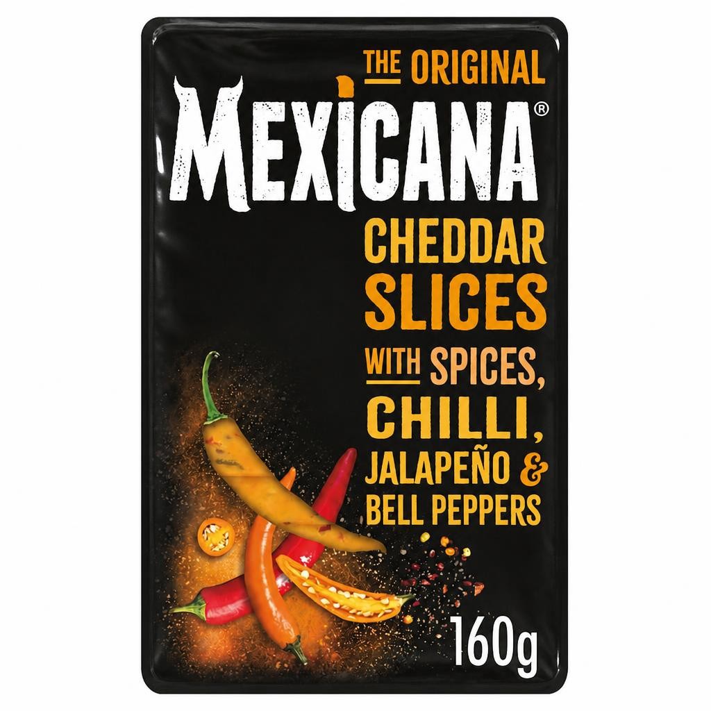 Mexicana Hot Cheddar Cheese Slices 160 G