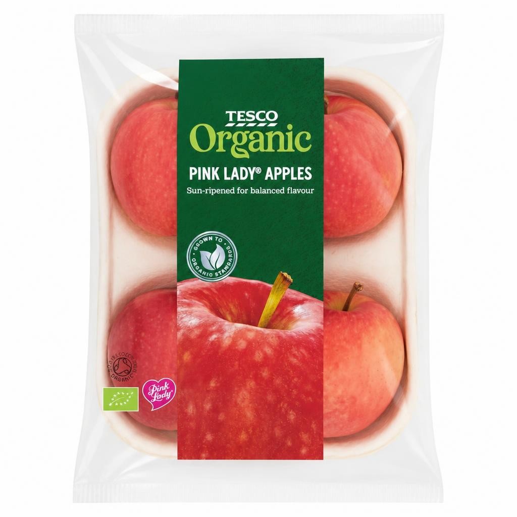 Tesco Organic Pink Lady Apples Approx 4