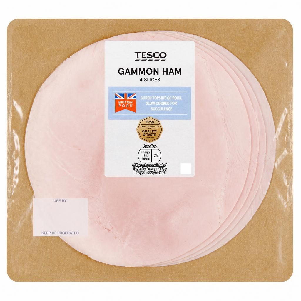 Tesco Finest Deli Gammon Ham Slices 120g