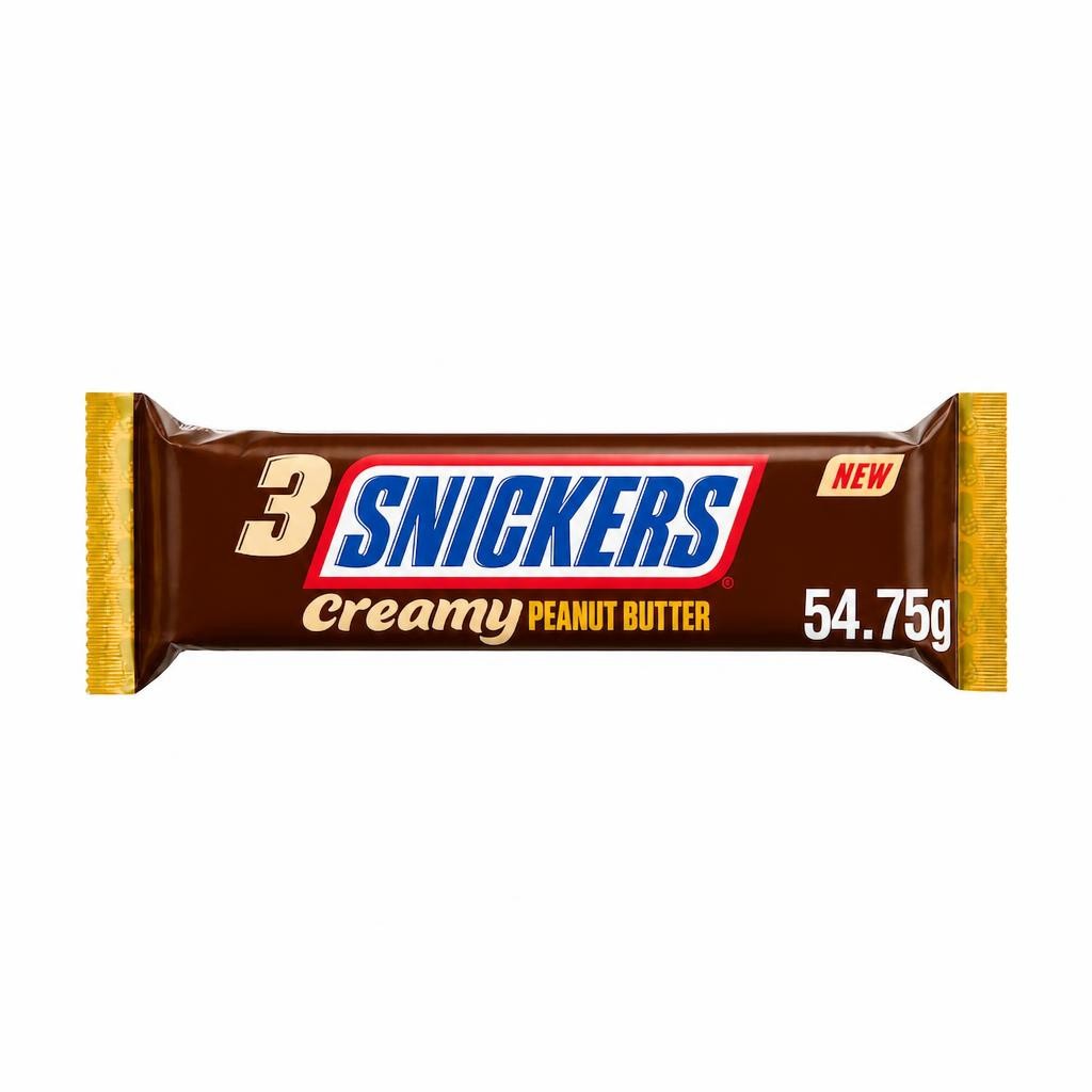 Snickers Creamy Peanut Butter & Milk Chocolate Trio Bar 54.75g