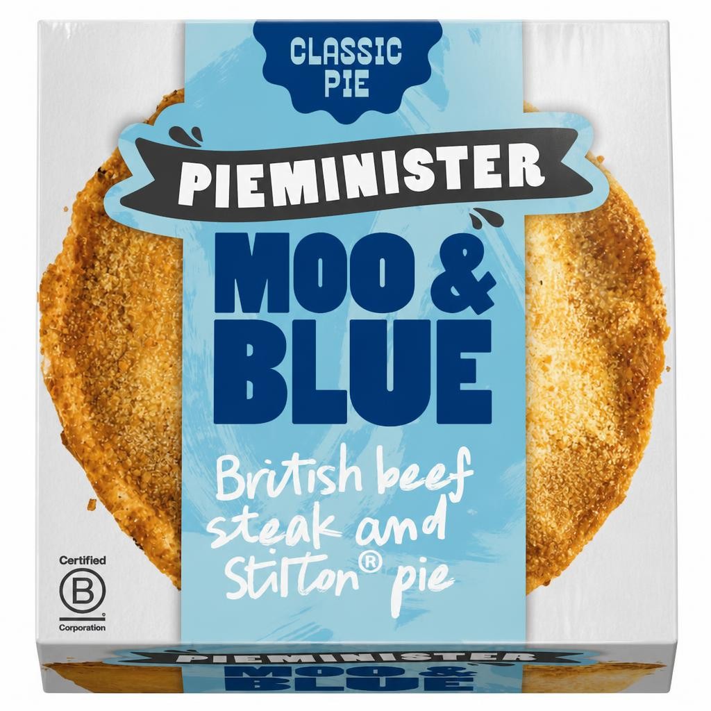 Pieminister Moo & Blue Pie with British Beef Steak & Stilton 255g