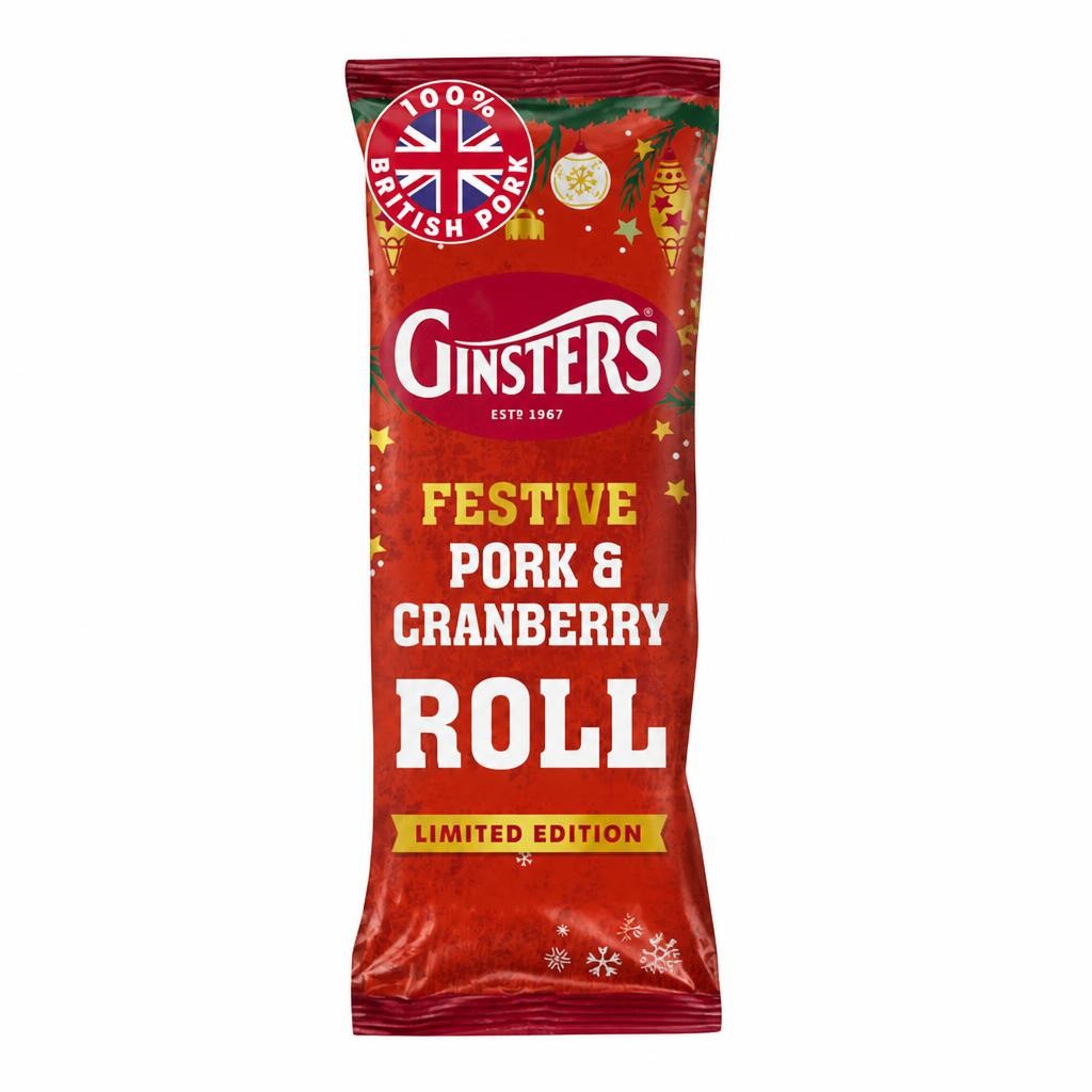 Ginsters Festive Pork & Cranberry Roll 130g