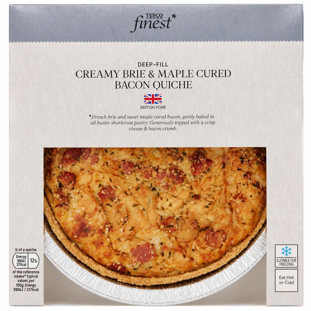 Tesco Finest Brie & Bacon Quiche 400g