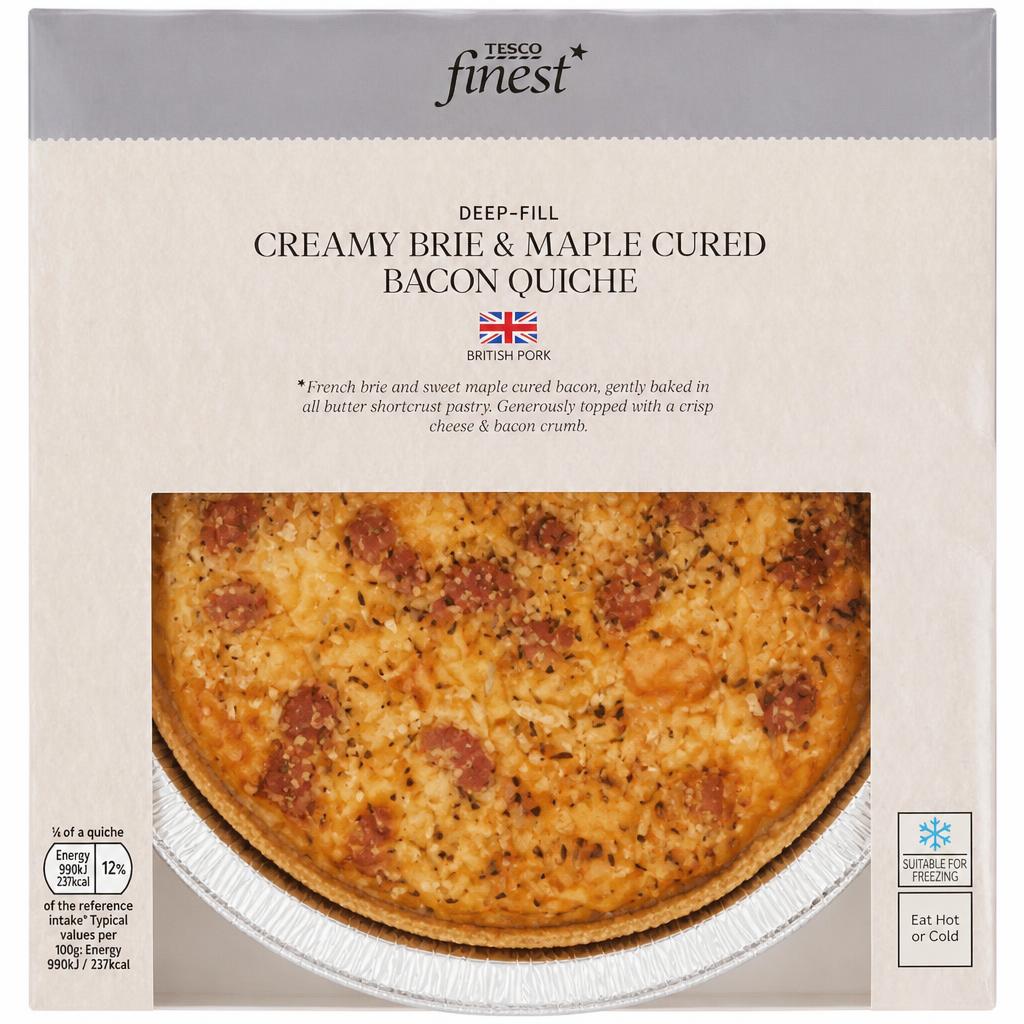 Tesco Finest Brie & Bacon Quiche 400g