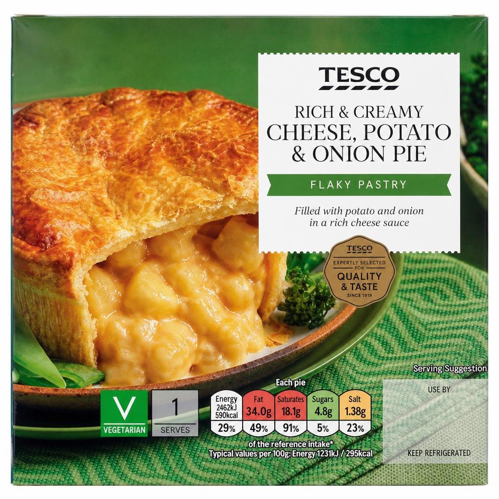 Tesco Cheese & Onion Pie 200g