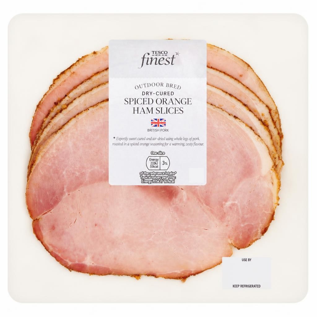 Tesco Finest Deli Spiced Orange Ham Slices 130g