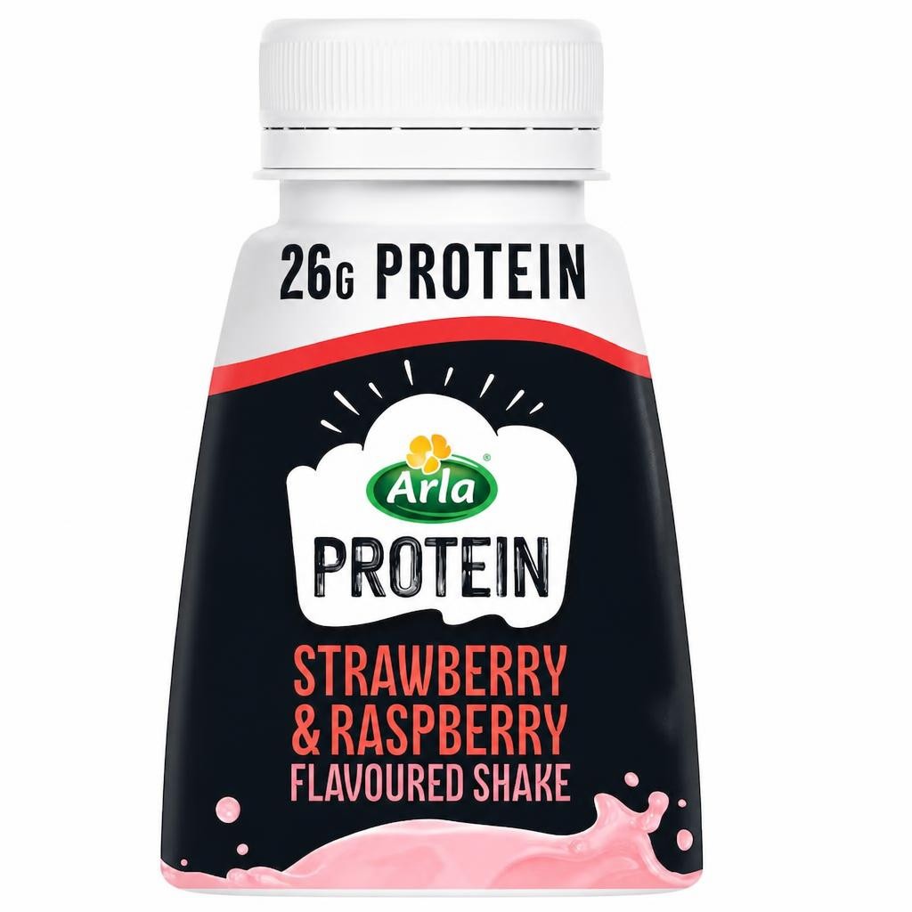 Arla Protein Strawberry and Raspberry Flavoured Milk Shake 482ml