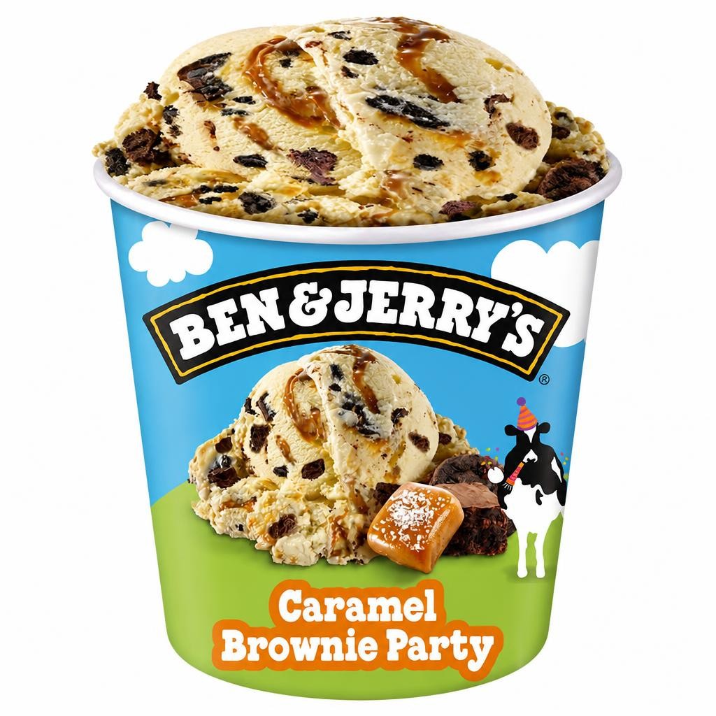 Ben & Jerry's Caramel Brownie Party Ice Cream Tub 465ml