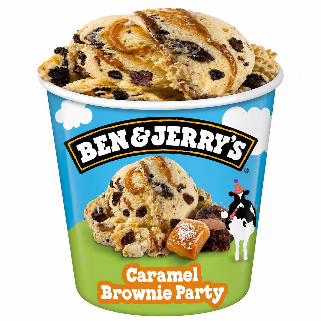 Ben & Jerry's Caramel Brownie Party Ice Cream Tub 465ml