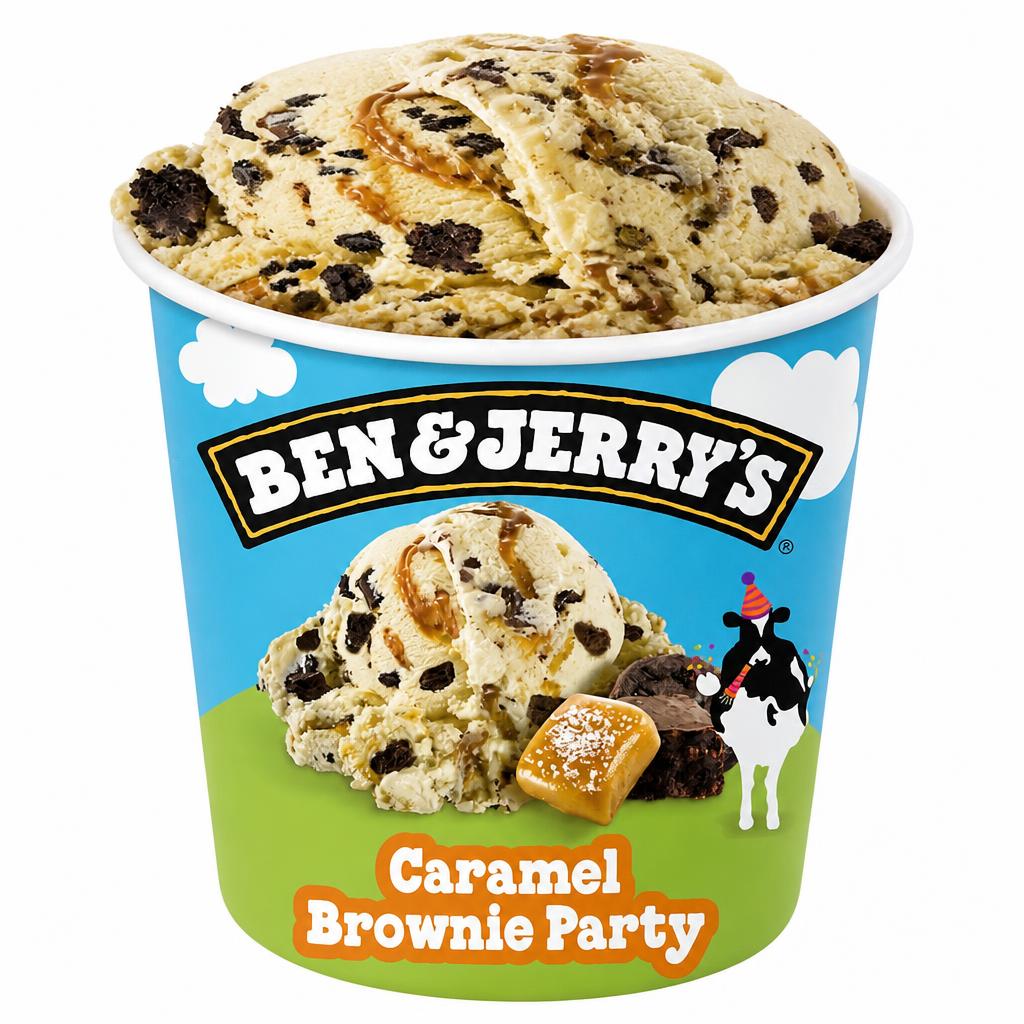 Ben & Jerry's Caramel Brownie Party Ice Cream Tub 465ml