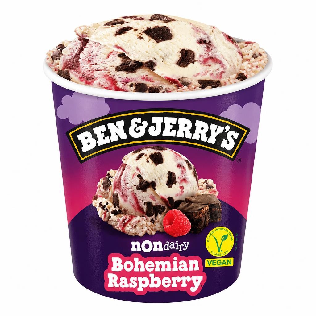 Ben & Jerry's Bohemian Raspberry Non Dairy Vegan Ice Cream Tub 465ml