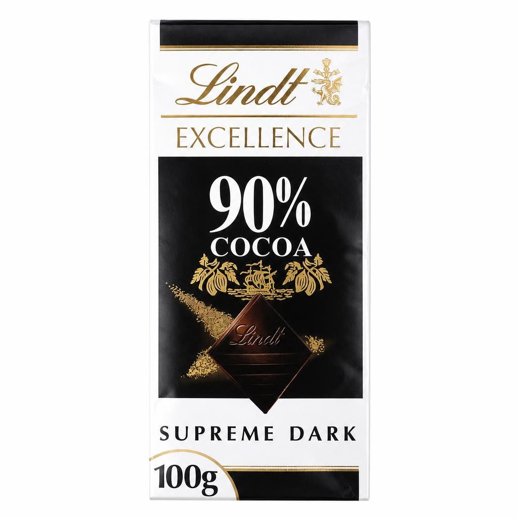 Lindt Excellence Dark 90% Cocoa Chocolate Bar 100G
