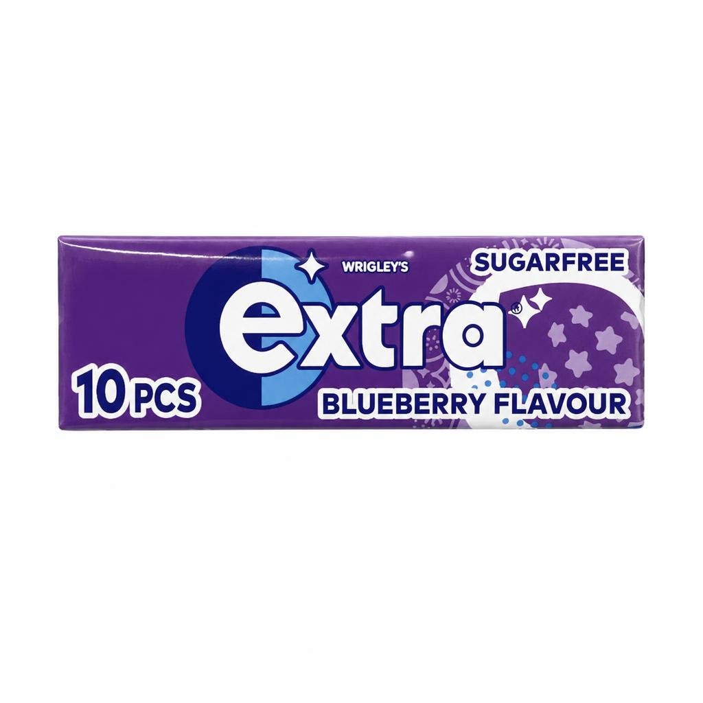 Extra Blueberry Flavour Sugarfree Chewing Gum 10 Pieces