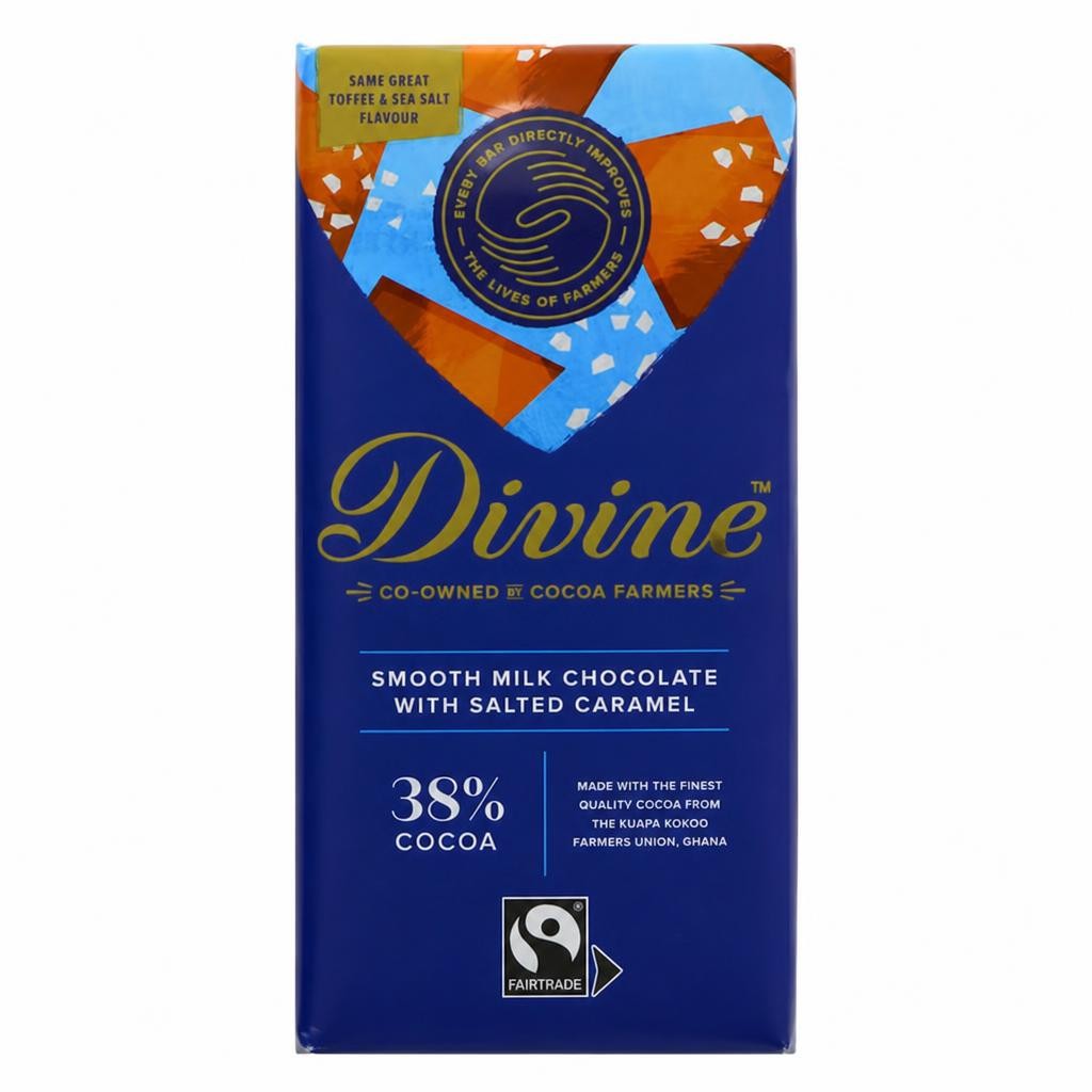 Milk Chocolate with Salted Caramel 90g (Divine)