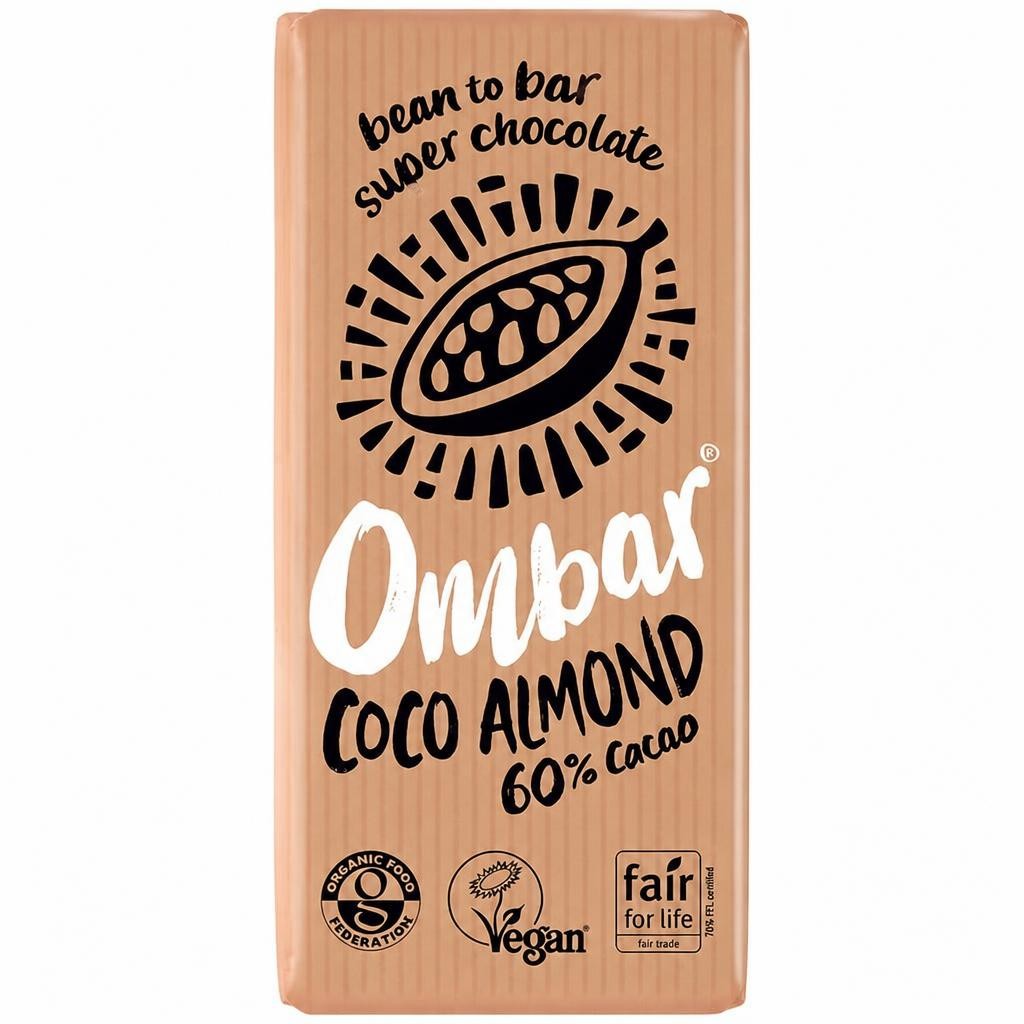 Organic Coco Almond 60% Cacao Bar 70g (Ombar)