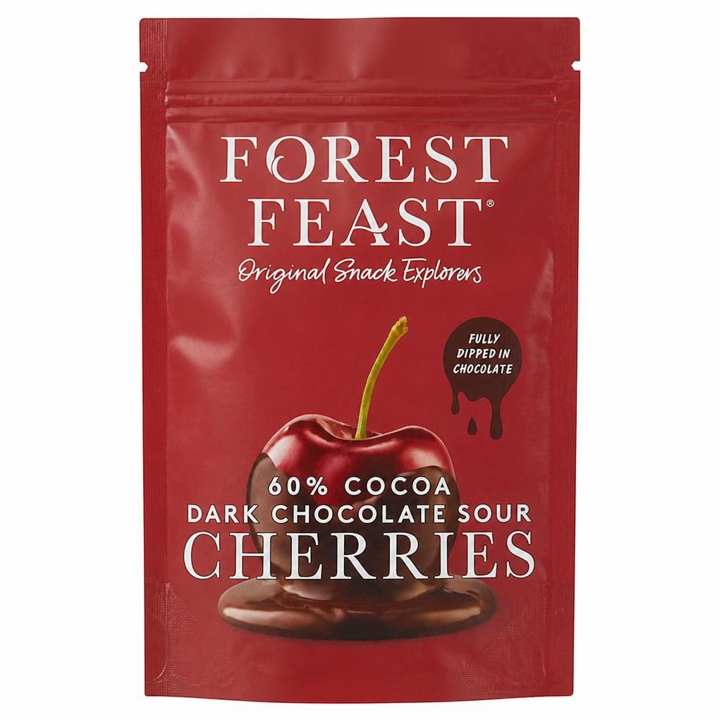 Forest Feast Dark Chocolate Sour Cherries 120G