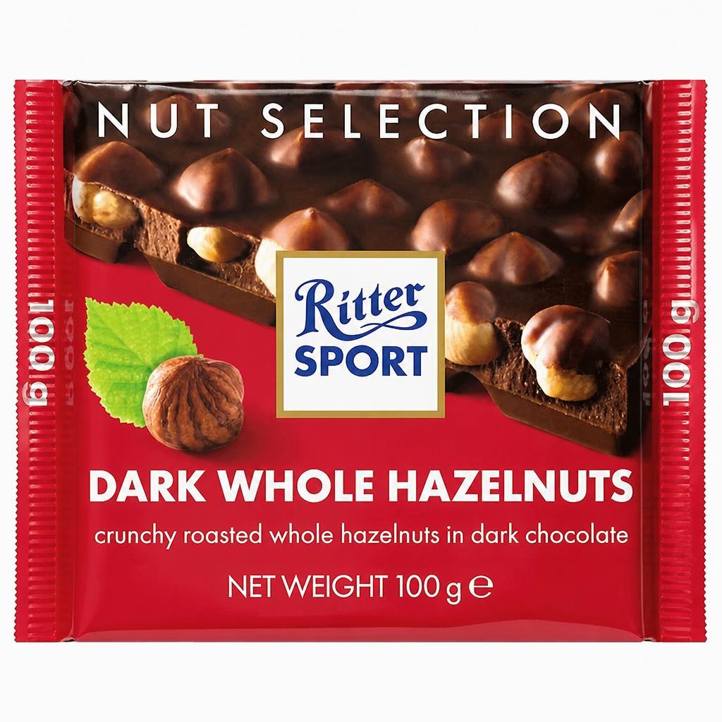Ritter Sport Dark Whole Hazlenuts 100G