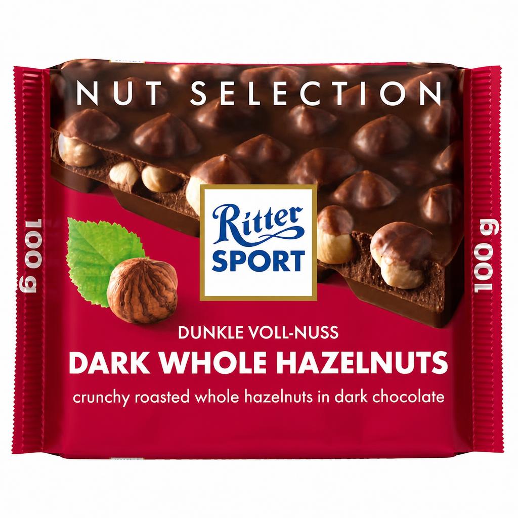 Ritter Sport Dark Whole Hazlenuts 100G