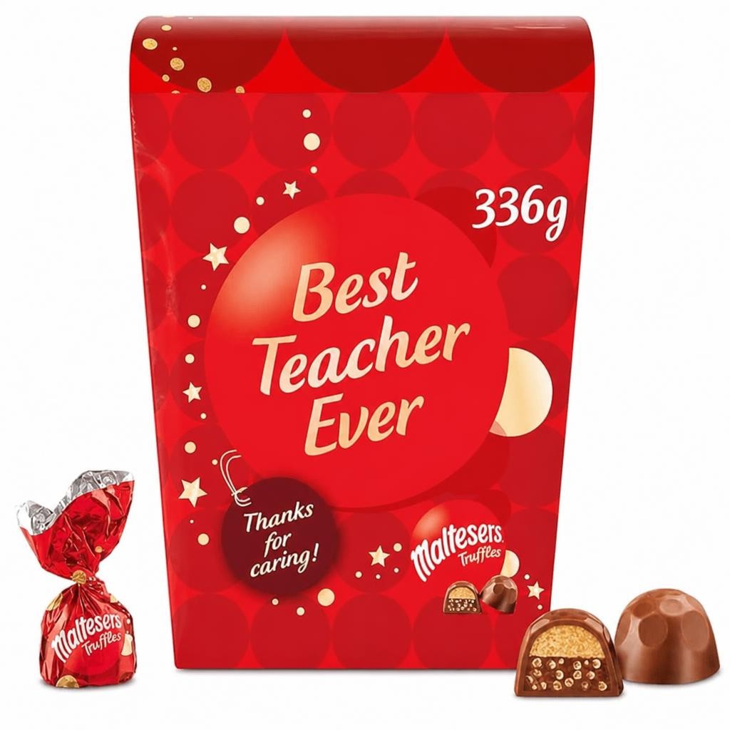 Maltesers Truffles 336g - Best Teacher Ever Giftable Chocolate and Sleeve