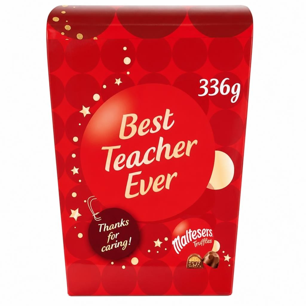 Maltesers Truffles 336g - Best Teacher Ever Giftable Chocolate and Sleeve