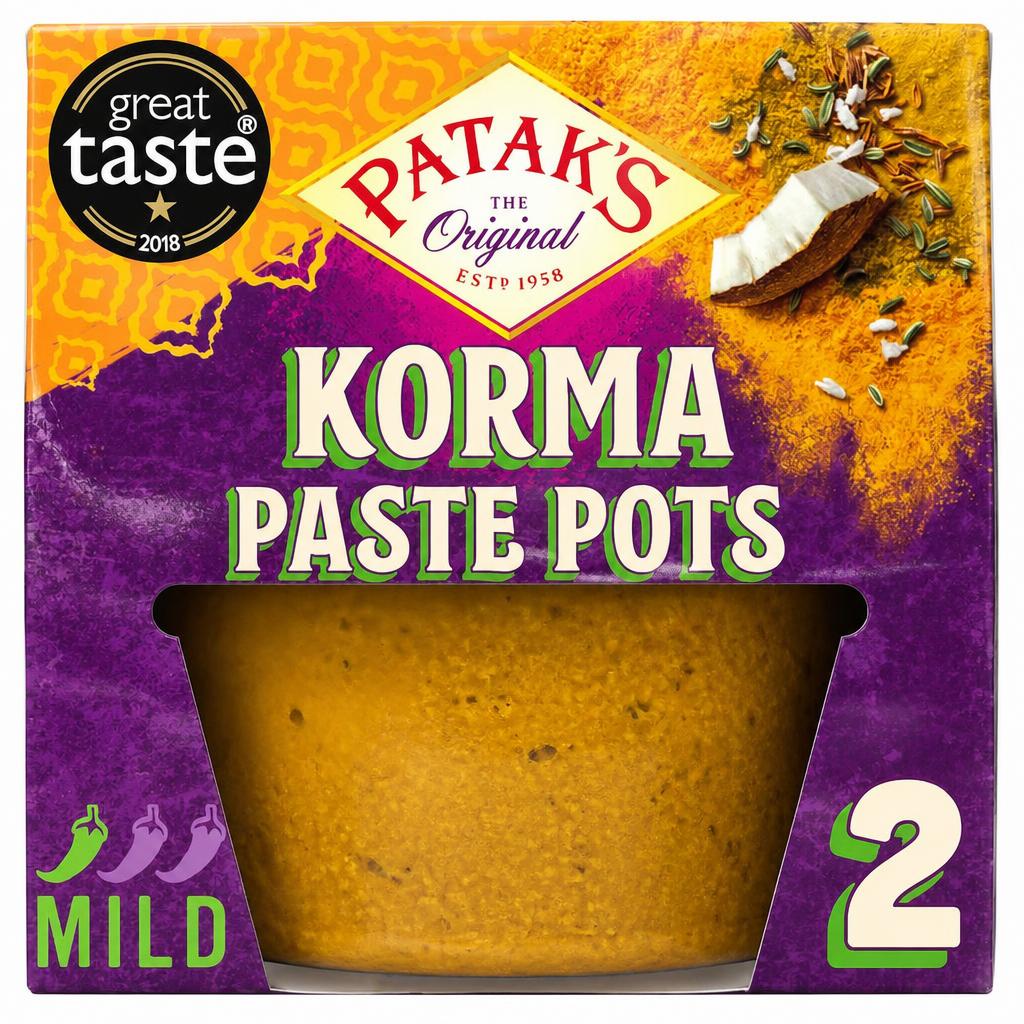 Pataks Korma Paste Pots 2X70g