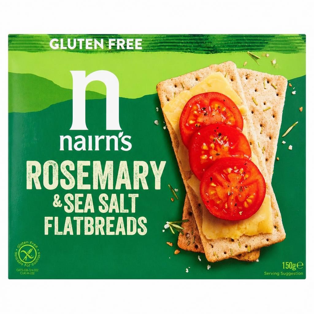 Nairn's Gluten Free Rosemary & Sea Salt Flatbreads 150g