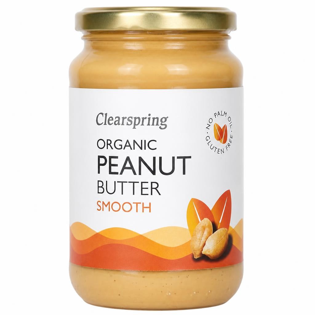 Organic Peanut Butter Smooth 350g (Clearspring)