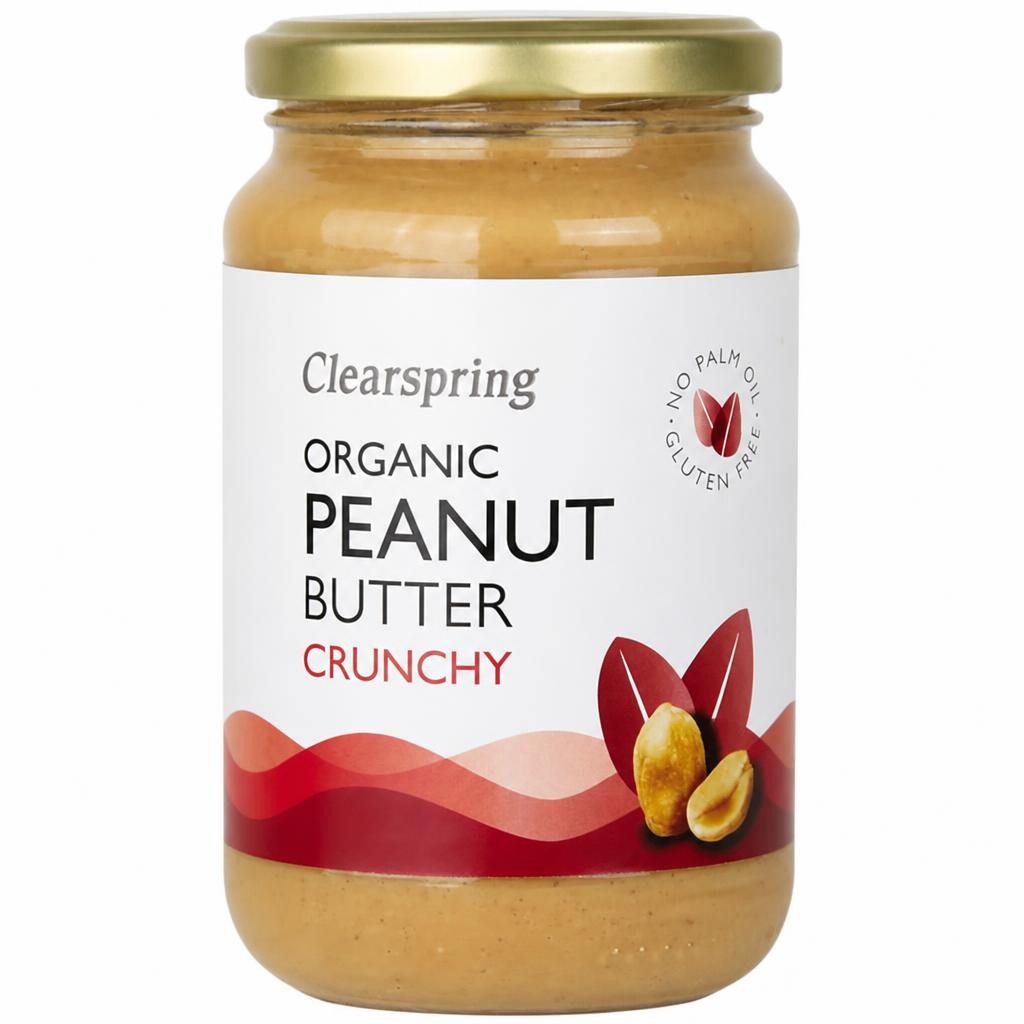 Organic Peanut Butter Crunchy 350g (Clearspring)
