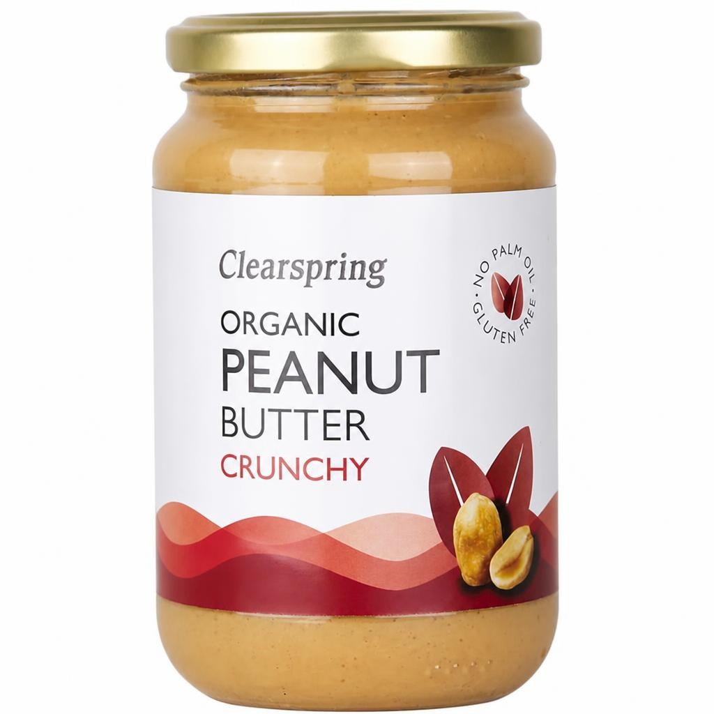 Organic Peanut Butter Crunchy 350g (Clearspring)