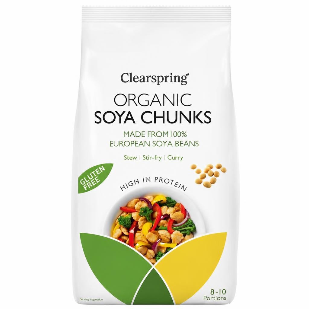 Organic Gluten Free Soya Protein Chunks 200g (Clearspring)