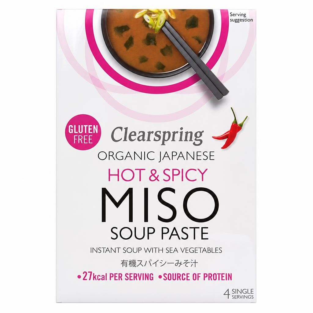 Organic Hot & Spicy Instant Miso Soup Paste 60g (Clearspring)