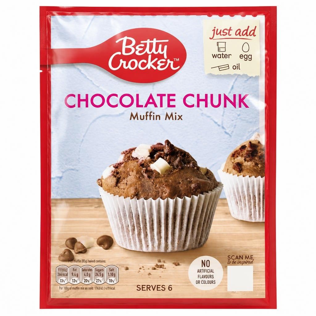 Betty Crocker Chocolate Chunk Muffin Mix 335G