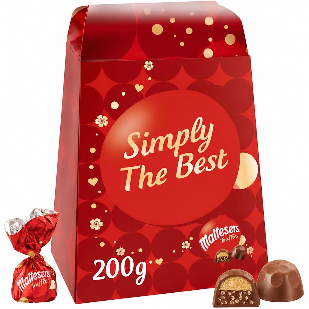 Maltesers Truffle Medium Gift Box 200G with Simply The Best Sleeve