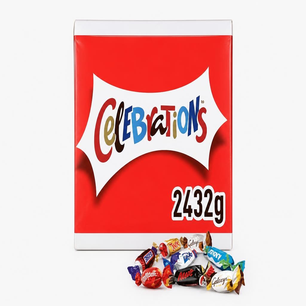 Celebrations Milk Chocolates Gift Bulk Box (Maltesers, Galaxy, Snickers & More), 2.4kg (2 Pack)