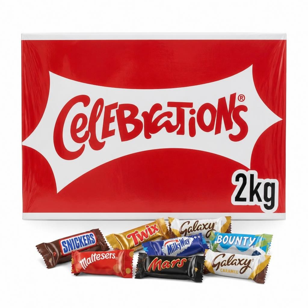 Celebrations Milk Chocolates Gift Bulk Box (Maltesers, Galaxy, Snickers & More), 2kg (2 Pack)