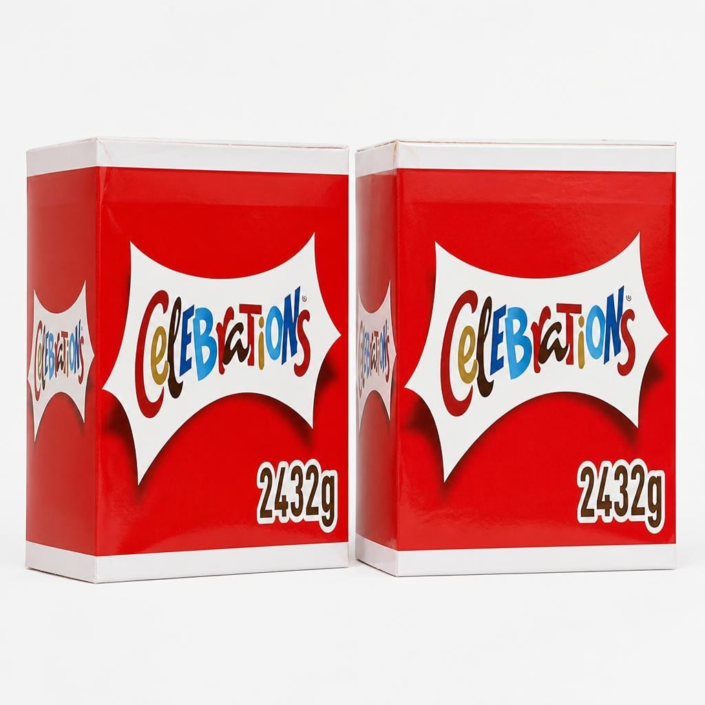 Celebrations Milk Chocolates Gift Bulk Box (Maltesers, Galaxy, Snickers & More), 2.4kg (2 Pack)