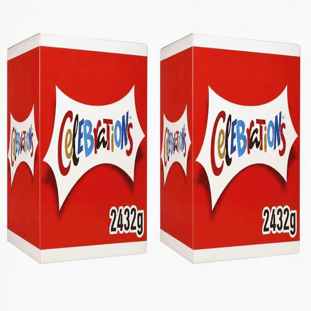 Celebrations Milk Chocolates Gift Bulk Box (Maltesers, Galaxy, Snickers & More), 2.4kg (2 Pack)
