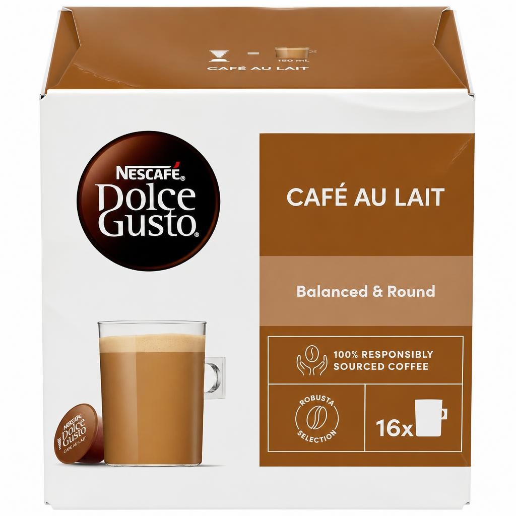 Nescafe Dolce Gusto Cafe Au Lait Coffee Pods x16 160g