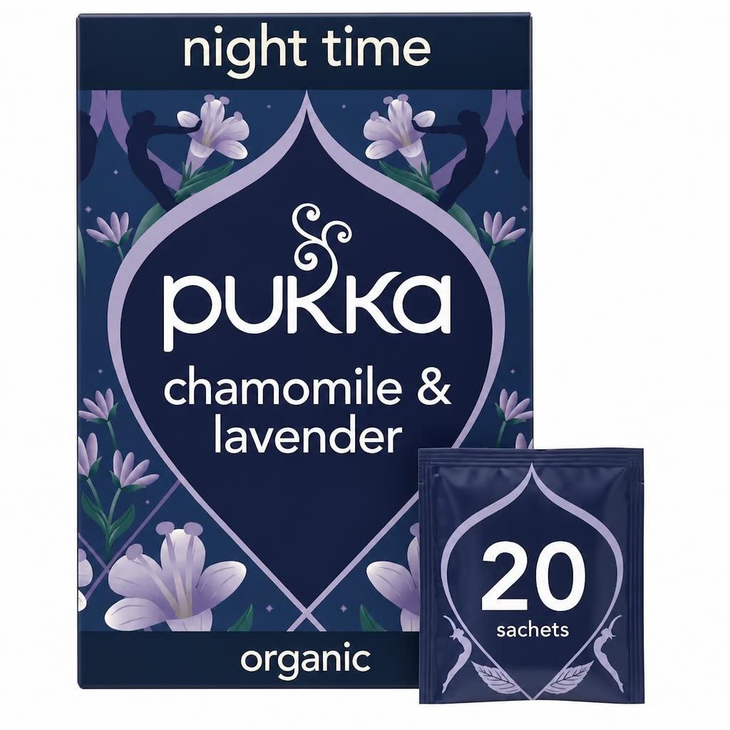 Pukka Organic Night Time Herbal Tea With Chamomile 20 Sleep Tea Bags 20g