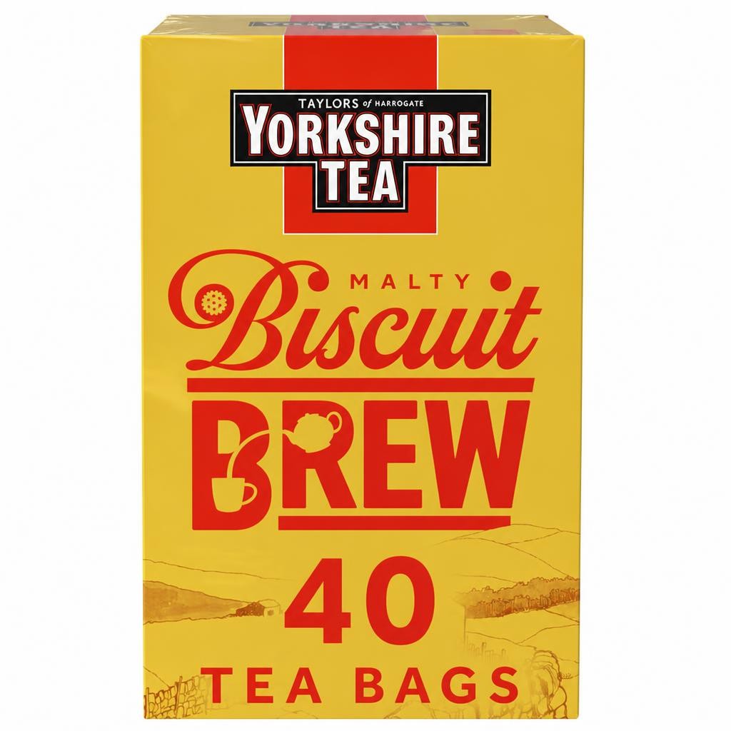 Yorkshire Tea Malty Biscuit Brew 40 Tea Bags 112G