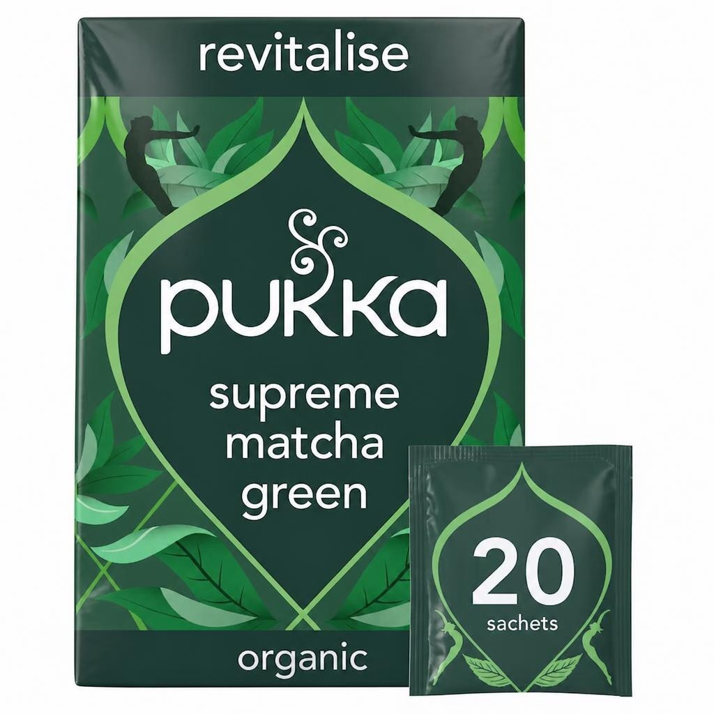 Pukka Organic Supreme Matcha Green Herbal Tea 20 Green Tea Bags 30g