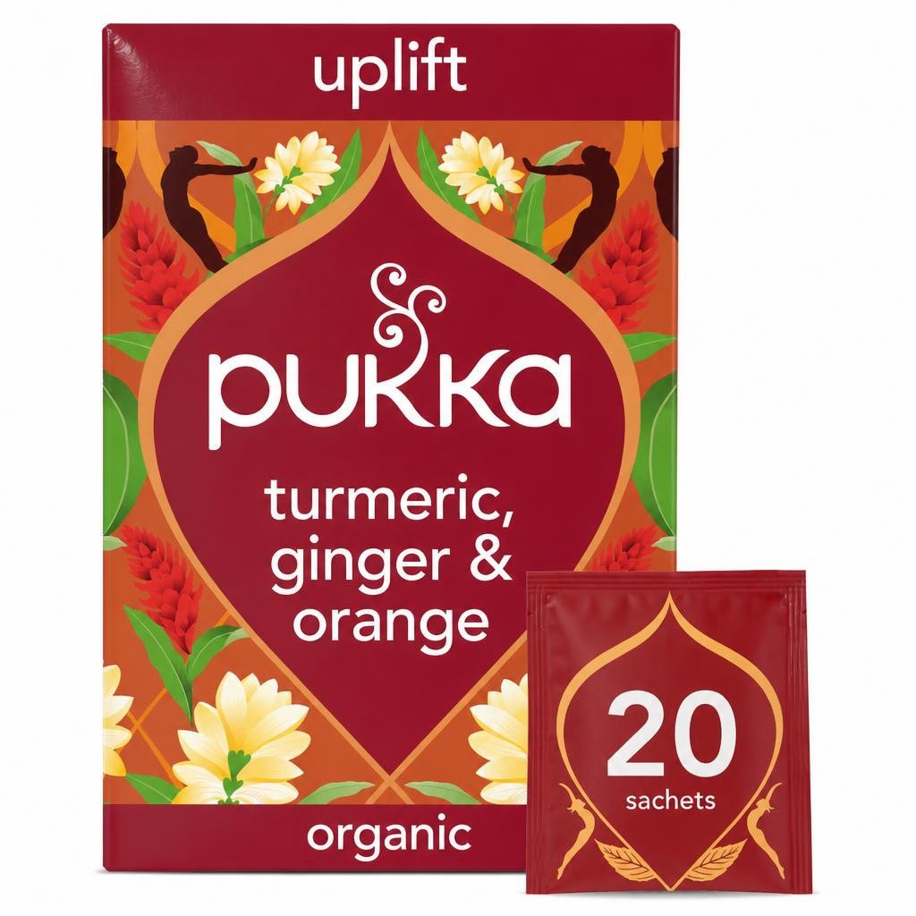 Pukka Organic Turmeric, Ginger & Orange Tea 20 Herbal Tea Bags 36g