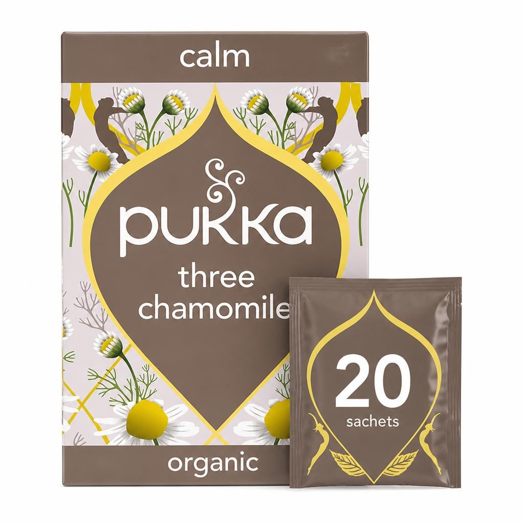 Pukka Organic Three Chamomile Herbal Tea 20 Tea Bags 30g
