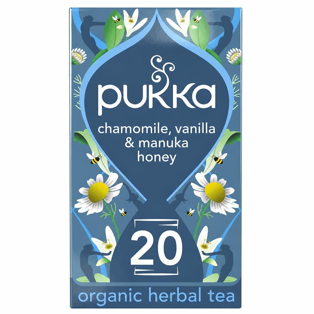 Pukka Organic Chamomile, Vanilla & Manuka Honey Tea 20 Herbal Tea Bags 32g