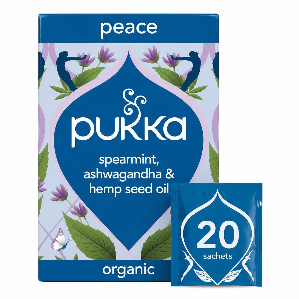 Pukka Organic Peace Herbal Tea With Chamomile 20 Herbal Tea Bags 30g
