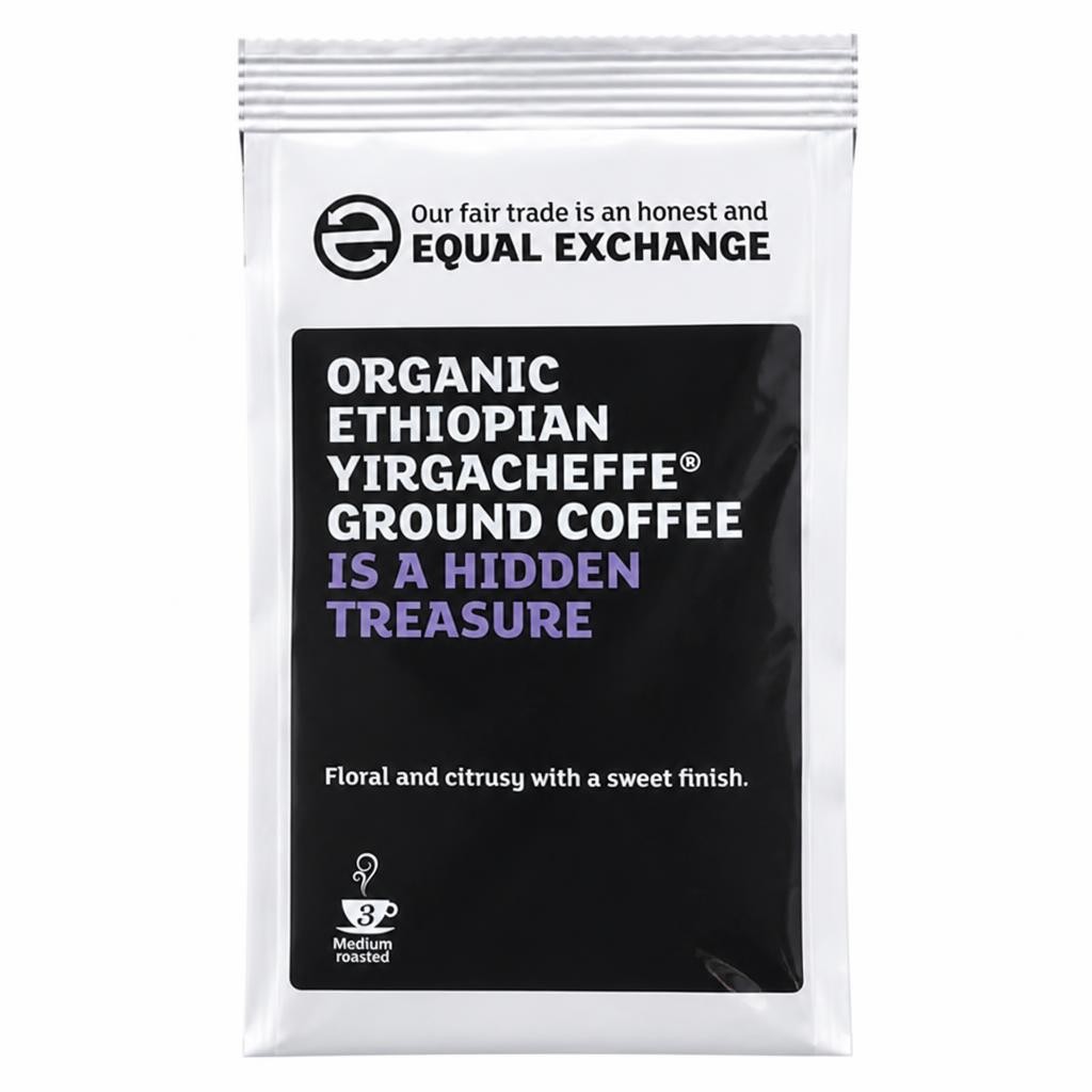 Ethiopian Yirgacheffe Ground Coffee, Organic 227g (Equal Exchange)