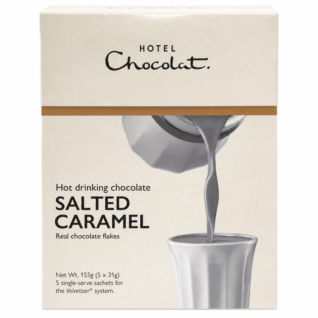 Hotel Chocolat Hot Drinking Chocolate Salted Caramel 5 x 31g